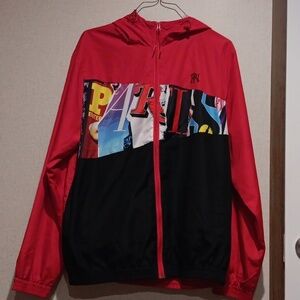 Parish Nation Full Zip Windbreaker Hooded Jacket Men's Size L